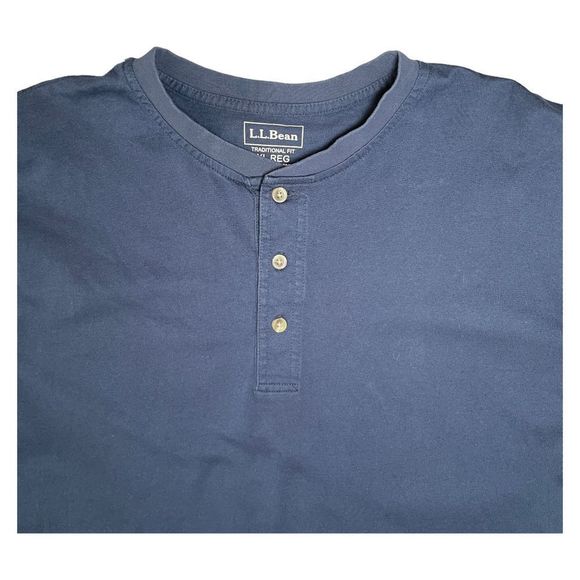 L.L.Bean Traditional Fit Henley Shirt XL - Picture 4 of 6
